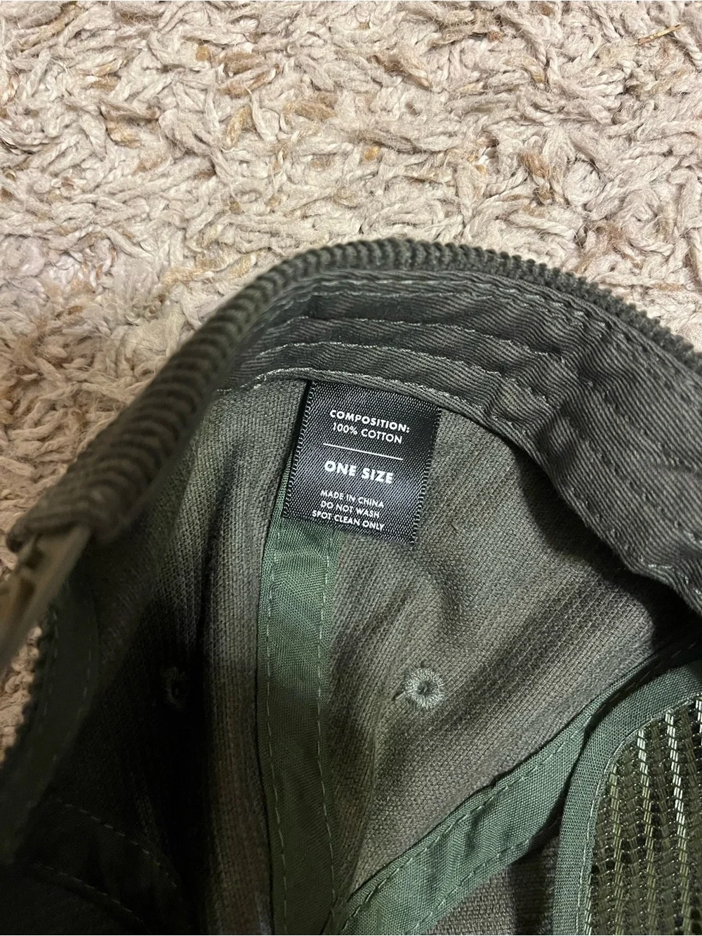 Hemlock Embroidered Corduroy Cap in Dark Olive